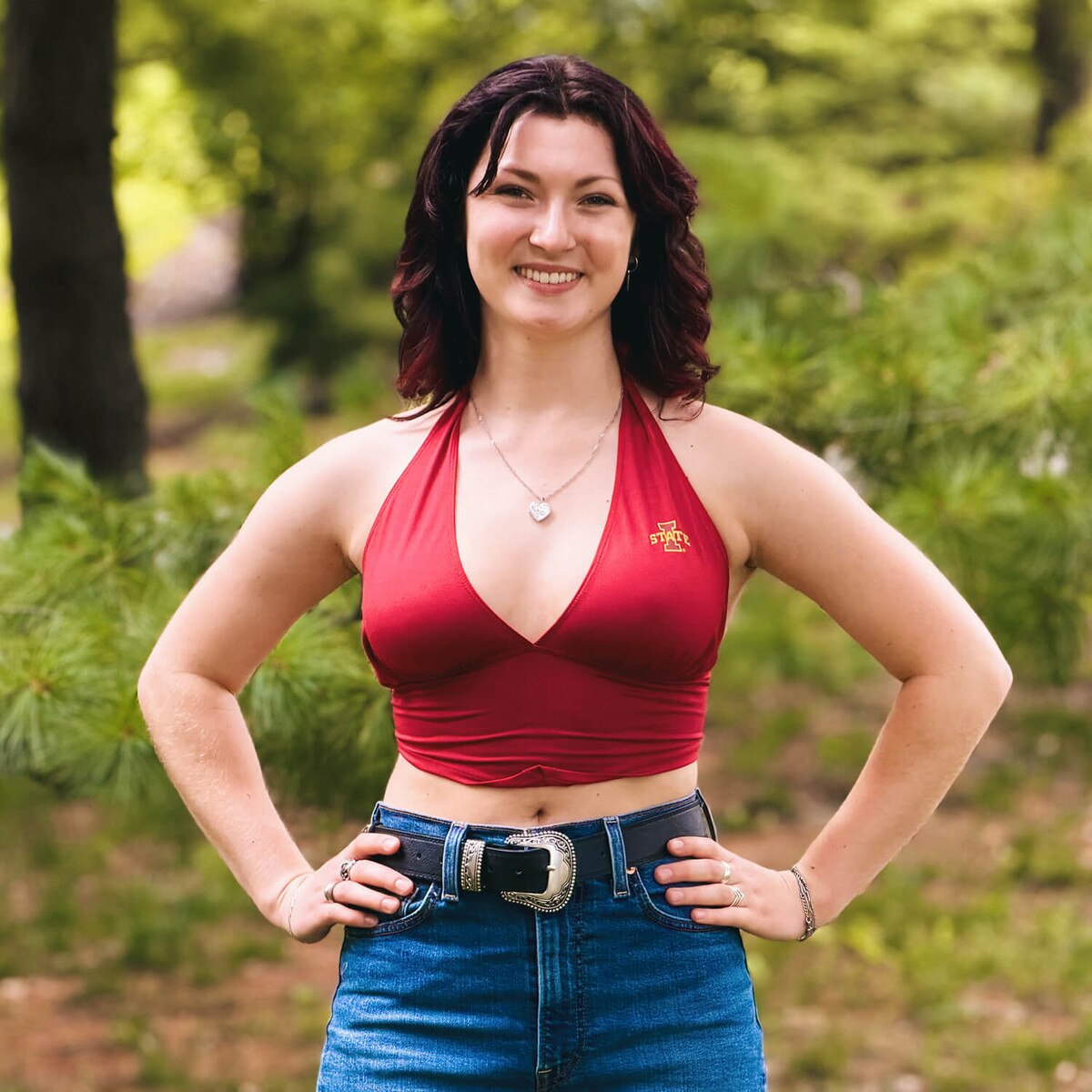 ZooZatz Women's I-State Cardinal 26 Halter Top